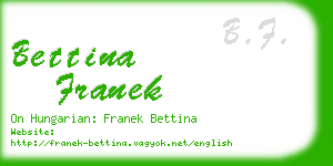 bettina franek business card